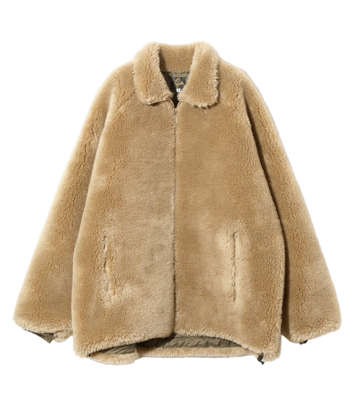 Faux Fur Jacket - Beige - Acrylic Pile