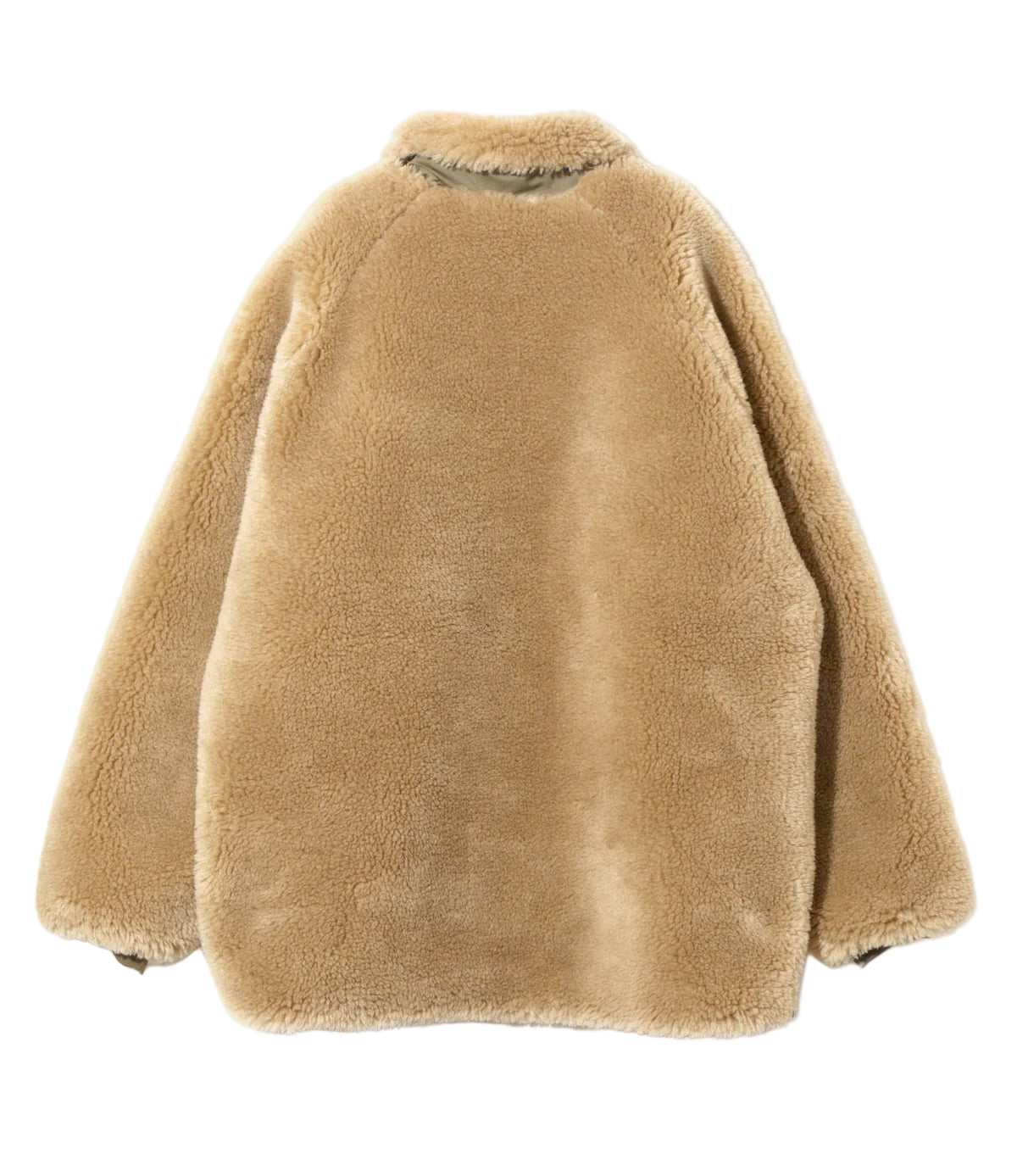 Faux Fur Jacket - Beige - Acrylic Pile