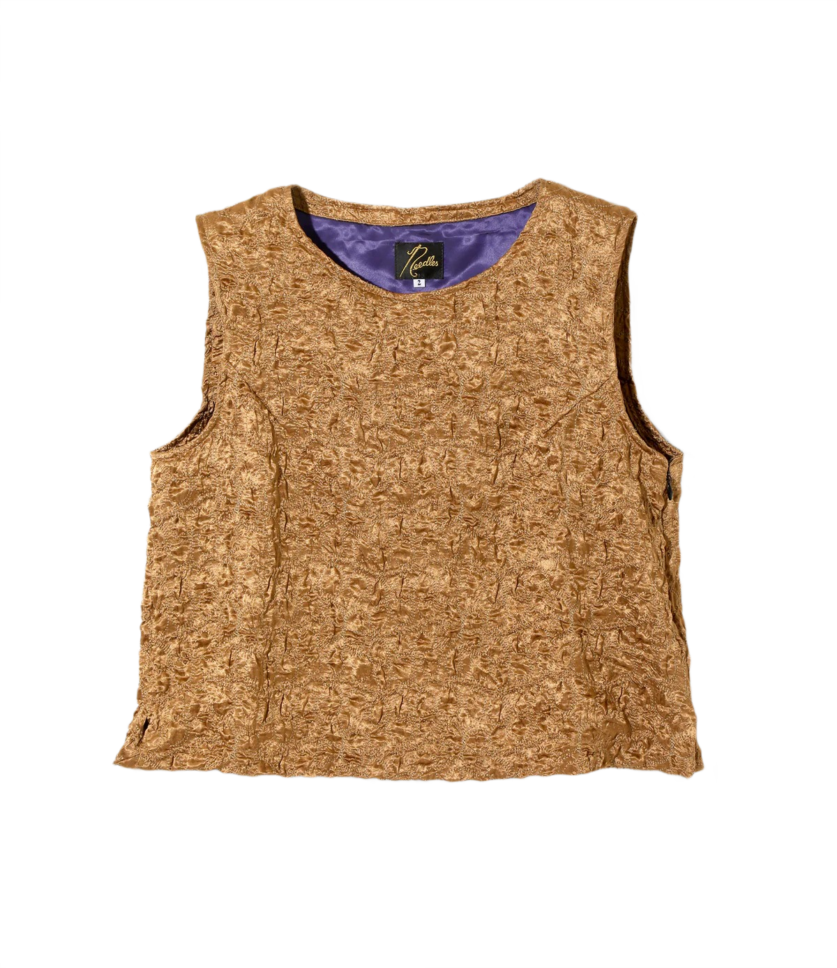 C.C. Vest - Brown - Embroidery Satin