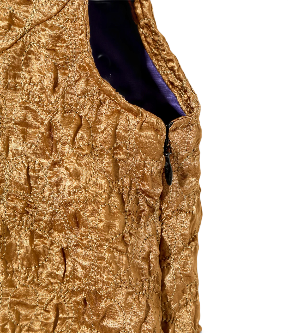 C.C. Vest - Brown - Embroidery Satin