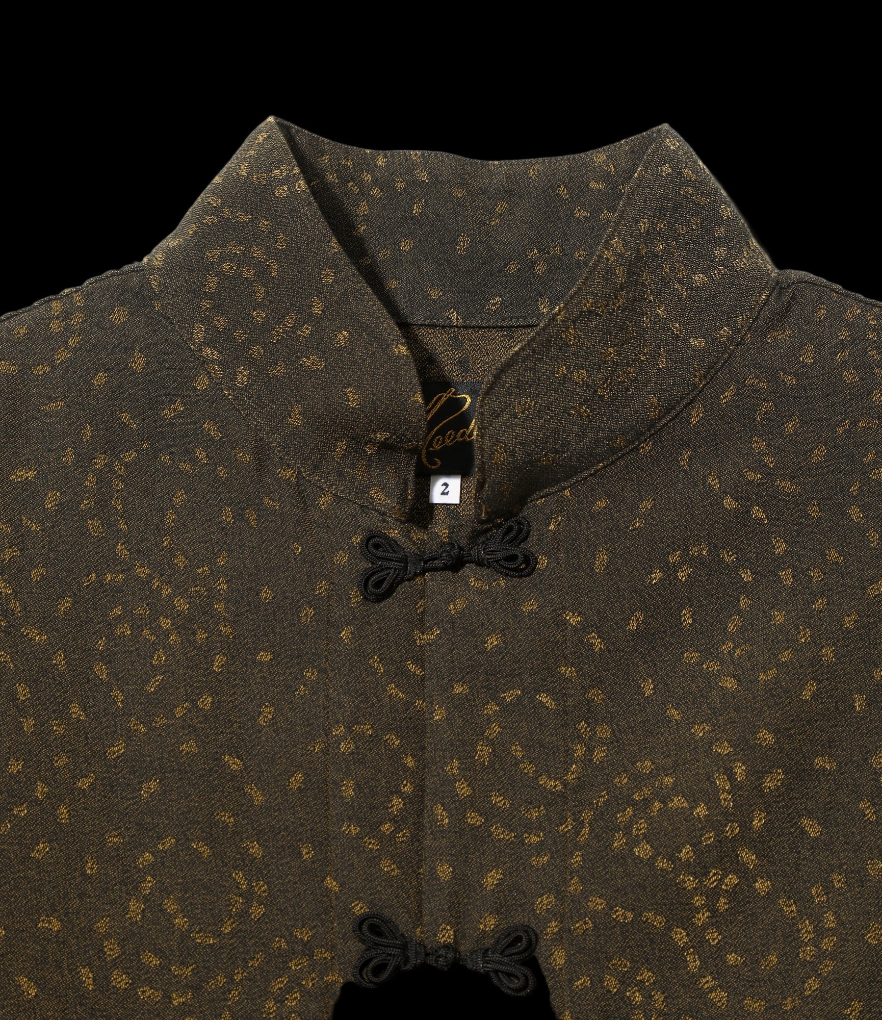 China Shirt - Olive - Abstract Jacquard