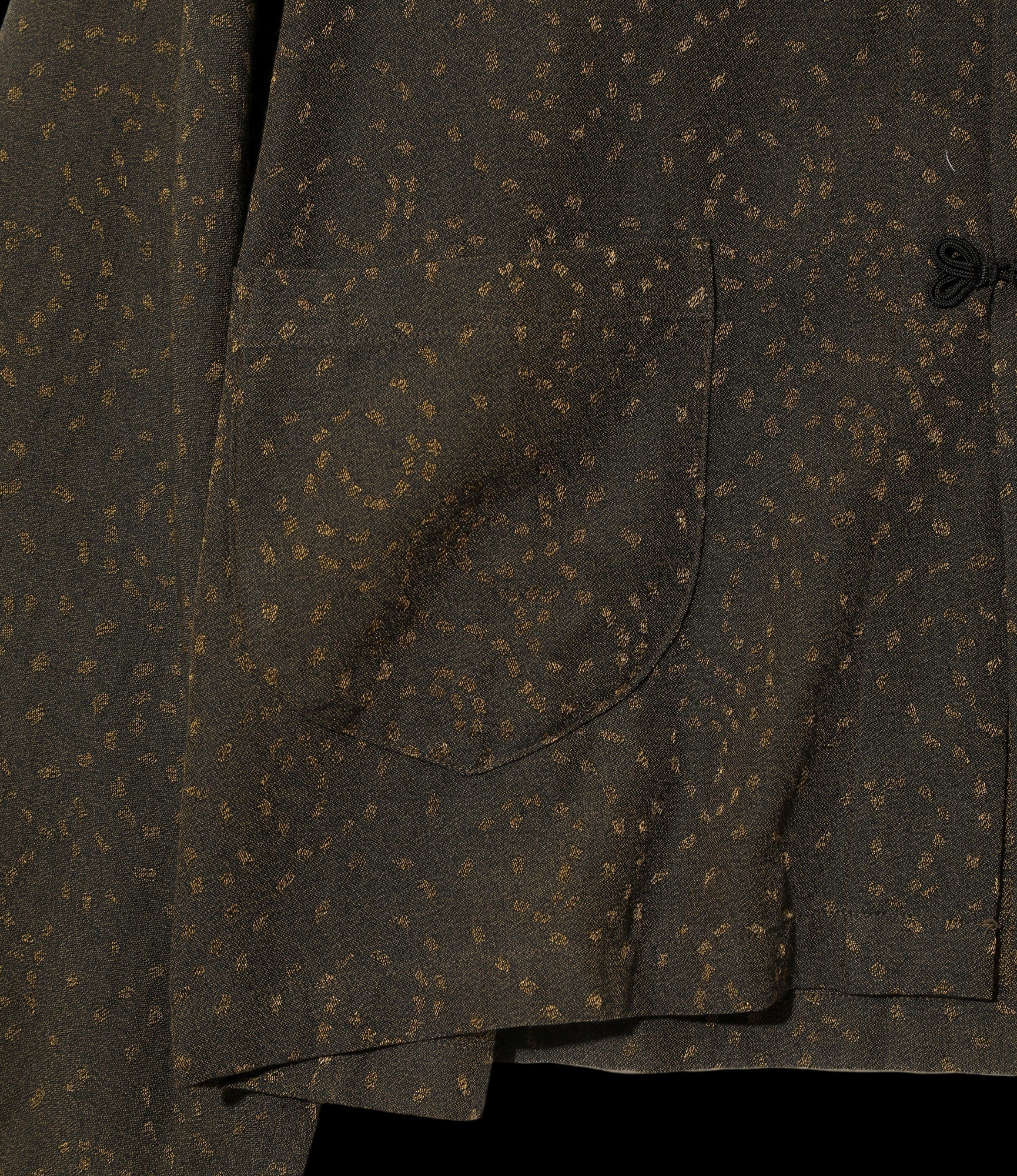 China Shirt - Olive - Abstract Jacquard