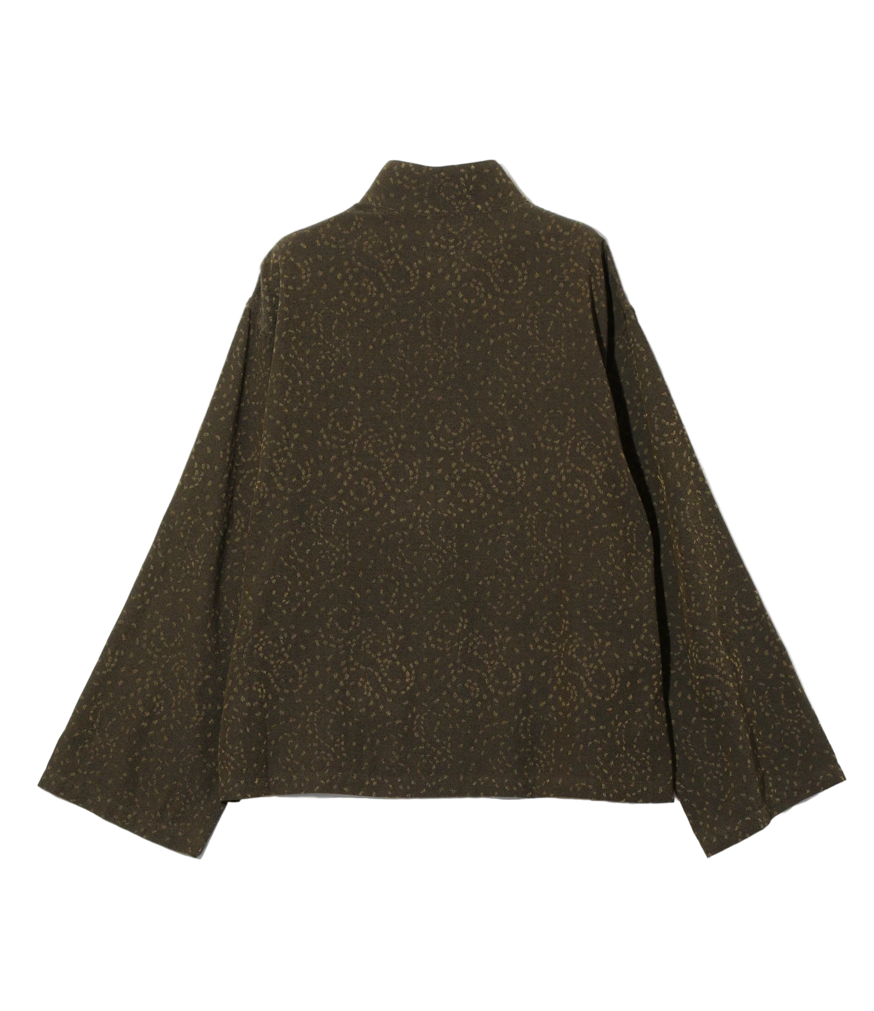 China Shirt - Olive - Abstract Jacquard