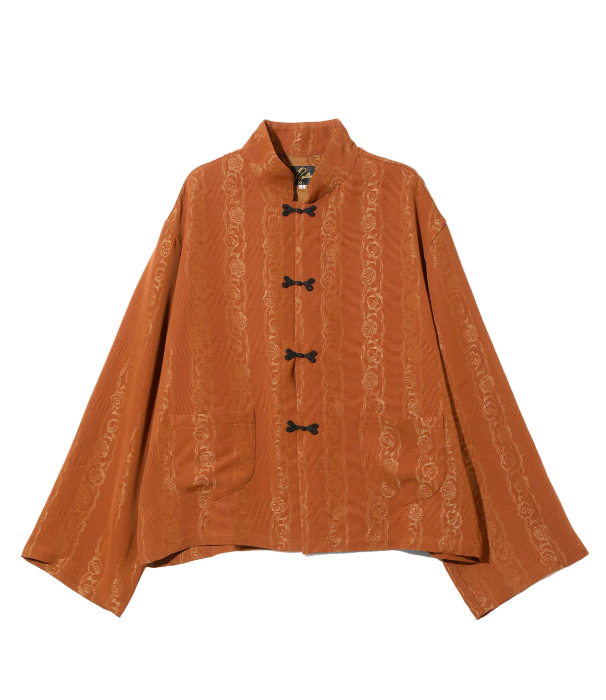 China Shirt - Rust - Abstract Jacquard