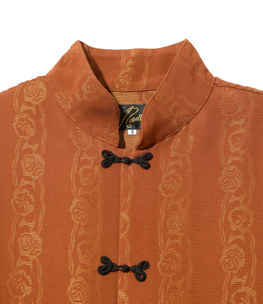 China Shirt - Rust - Abstract Jacquard