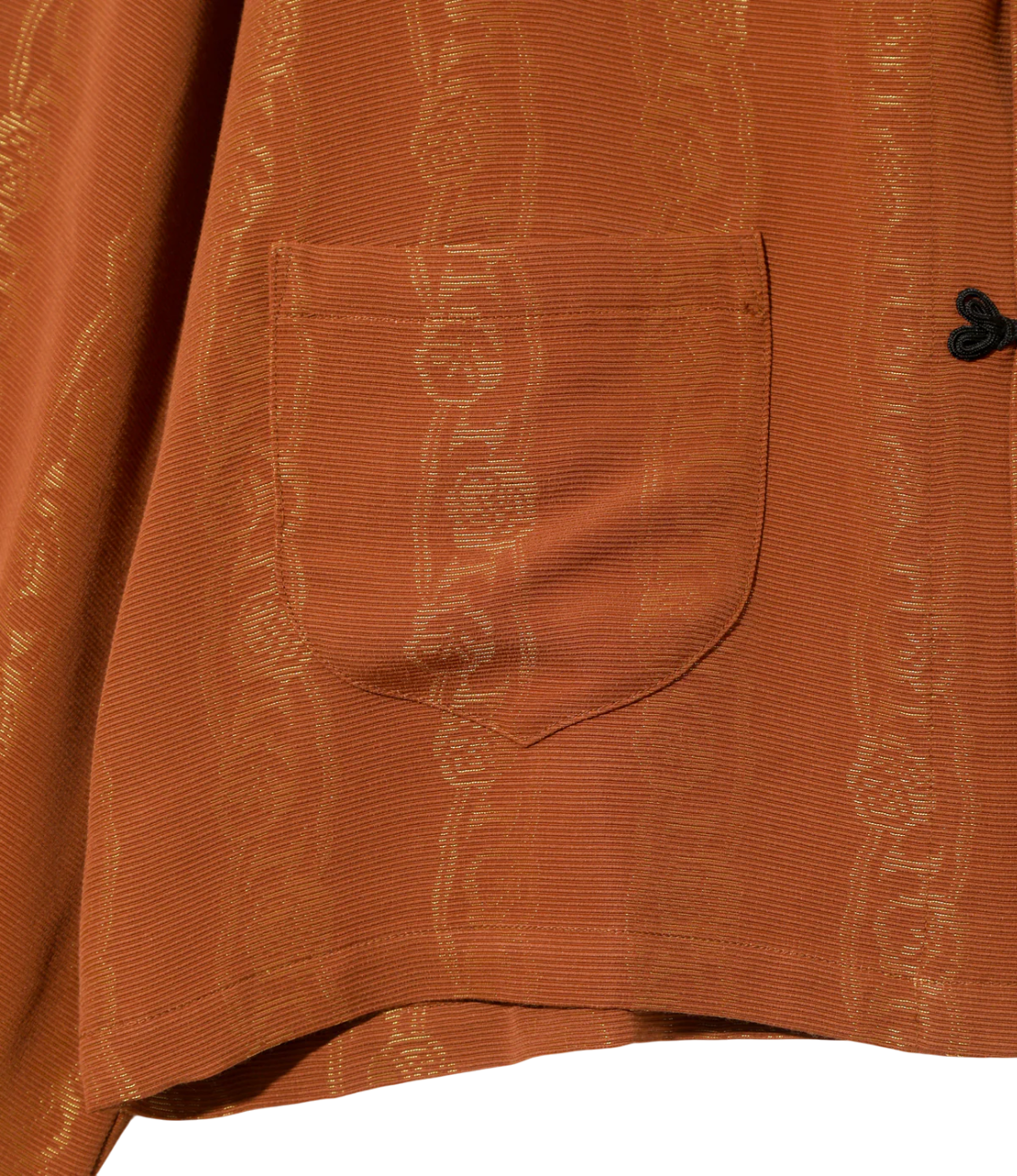 China Shirt - Rust - Abstract Jacquard