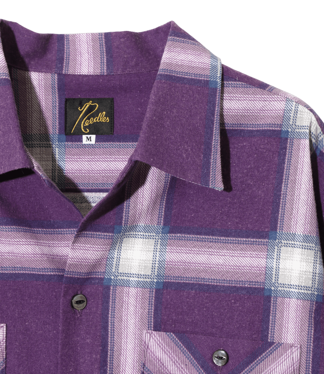 One - Up Shirt - Purple - Printed Flannel / Plaid - Needles Official Store | Track Pants Jackets and Collections