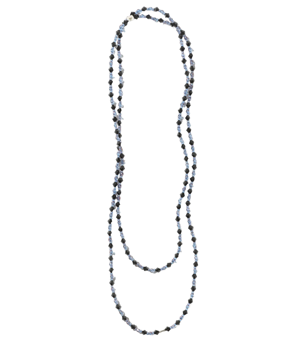 Needles x Tie A Knot - Crystal Beads Long Necklace - Black x Purple