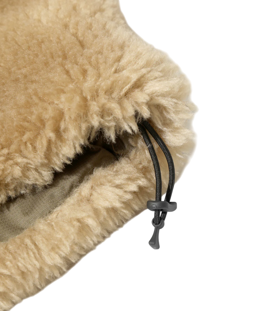 Faux Fur Jacket - Beige - Acrylic Pile