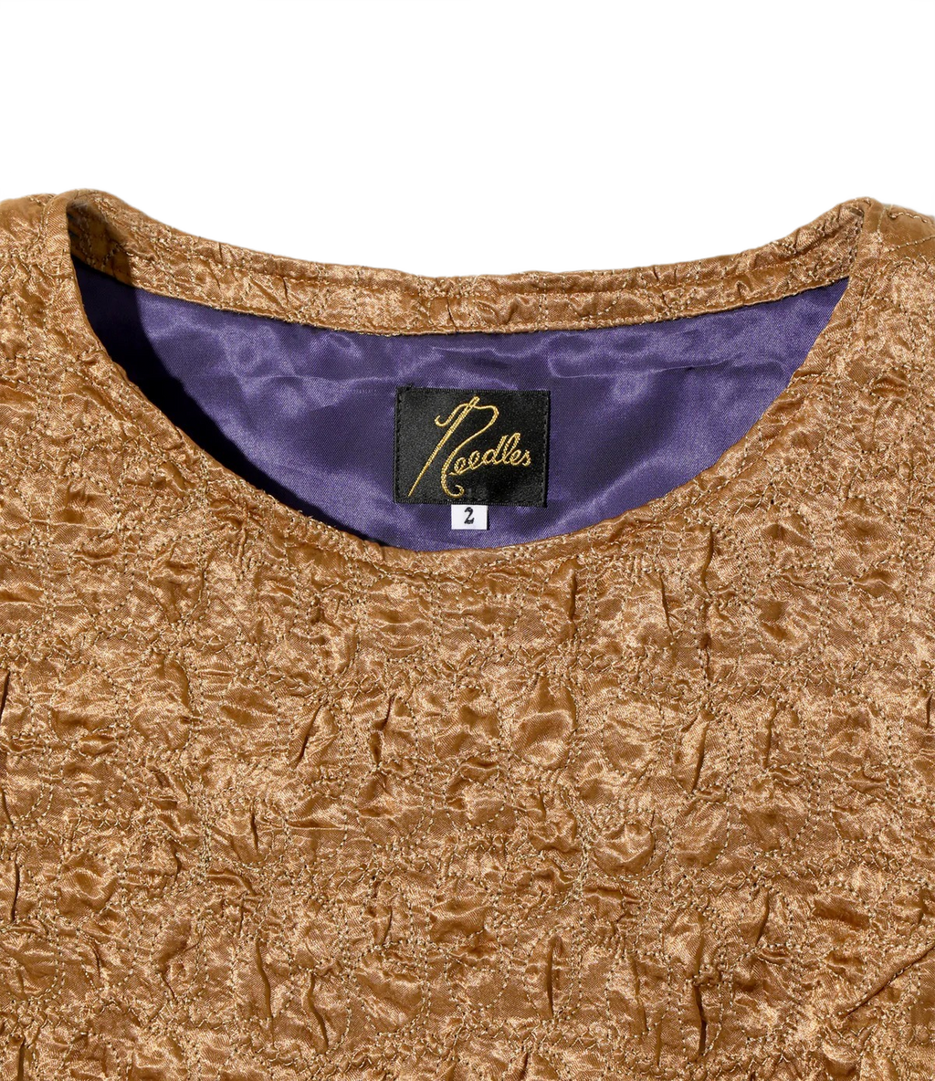 C.C. Vest - Brown - Embroidery Satin