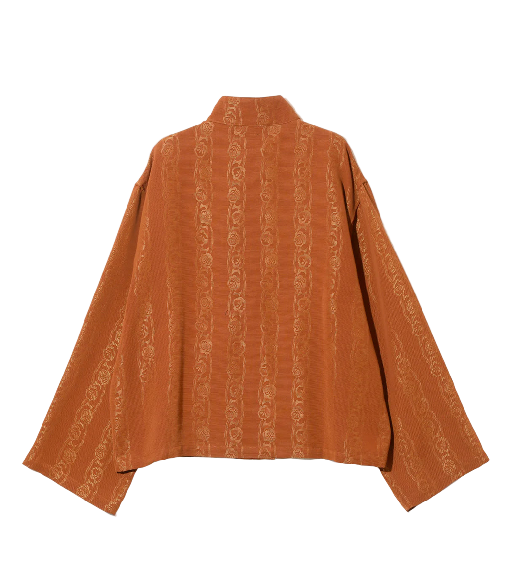 China Shirt - Rust - Abstract Jacquard