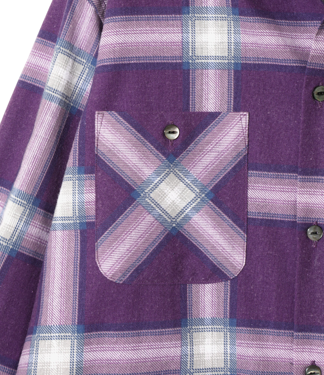 One-Up Shirt - Purple - Printed Flannel / Plaid