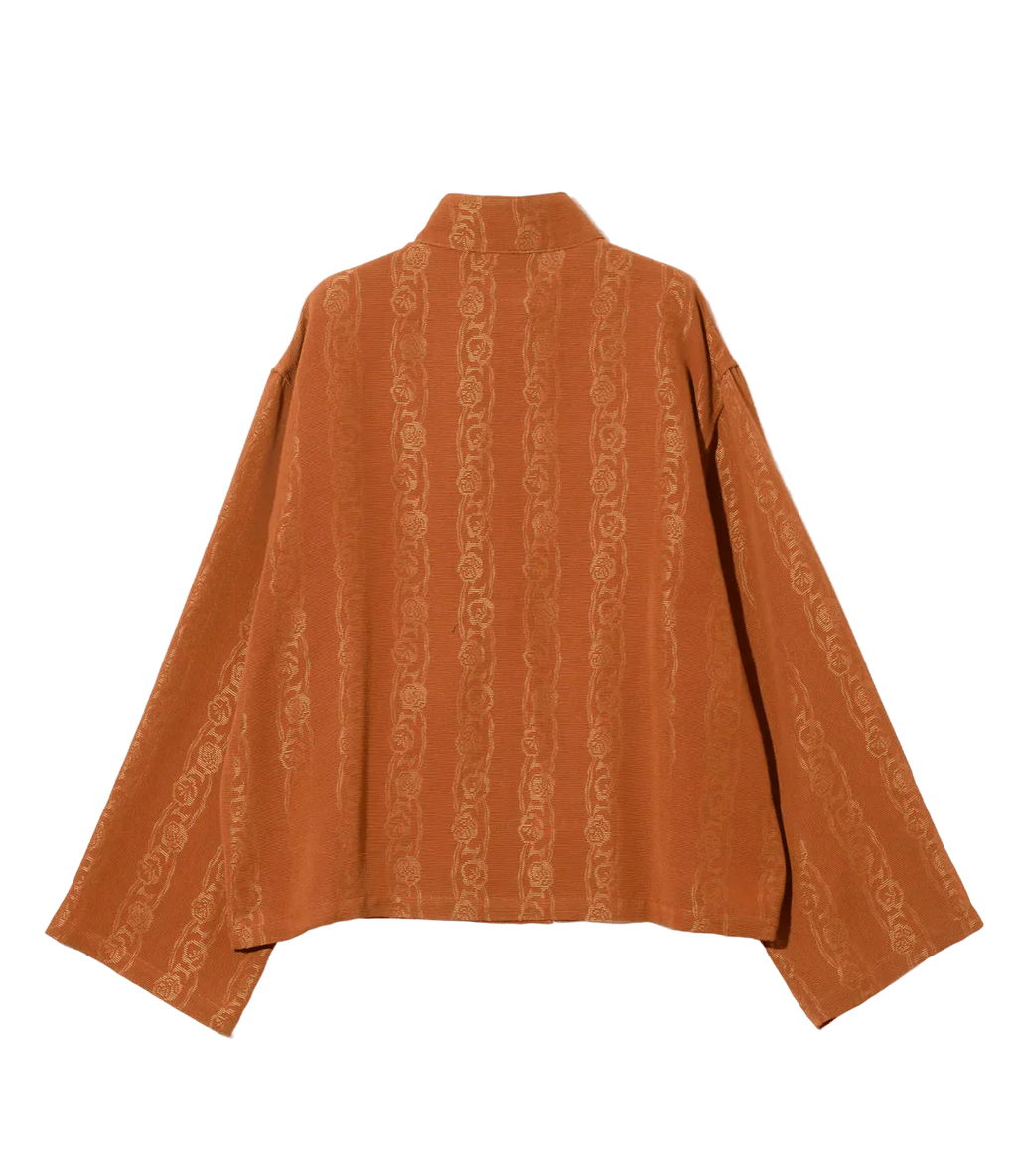 China Shirt - Rust - Abstract Jacquard - Needles Official Store | Track Pants Jackets and Collections