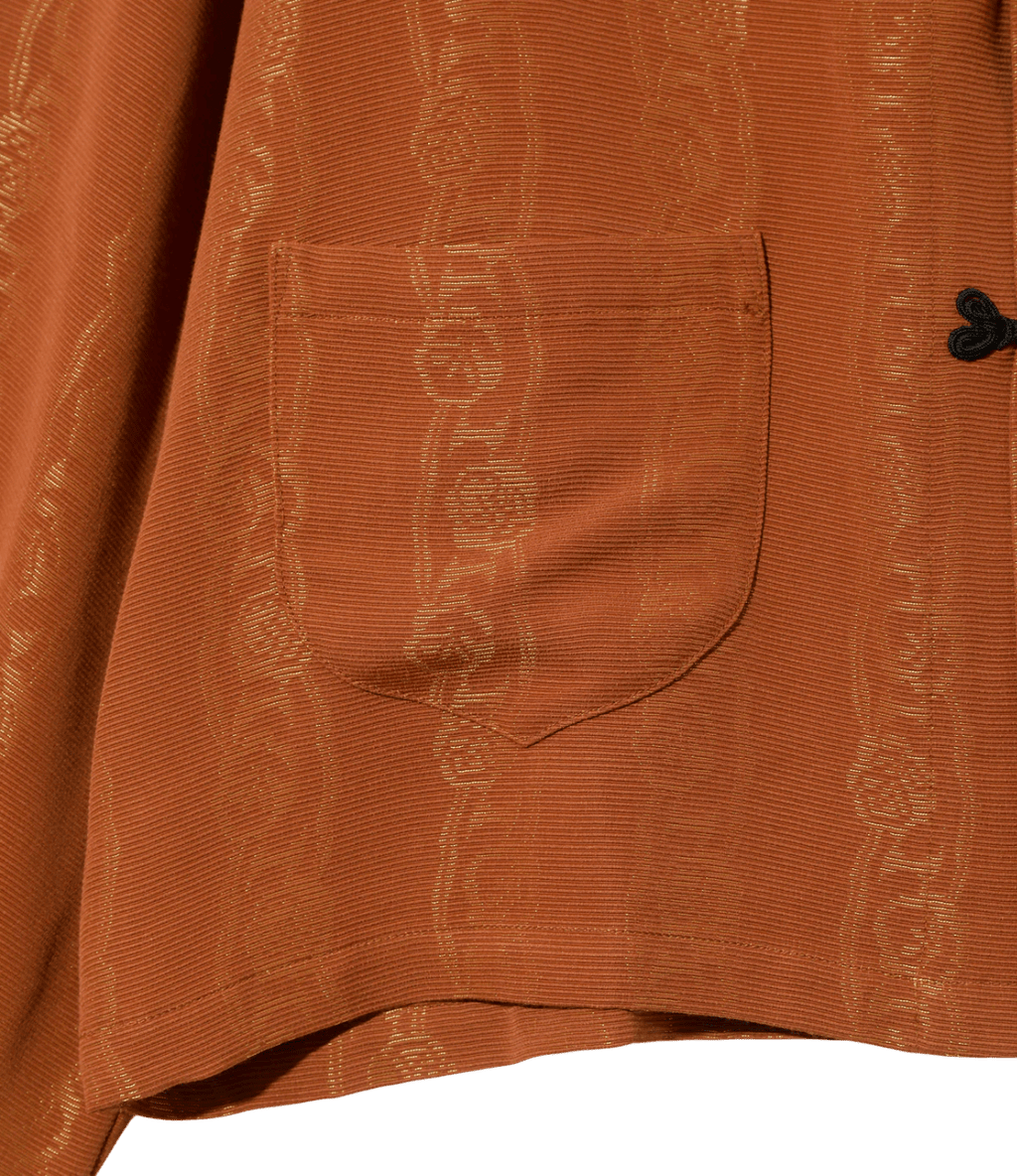 China Shirt - Rust - Abstract Jacquard - Needles Official Store | Track Pants Jackets and Collections