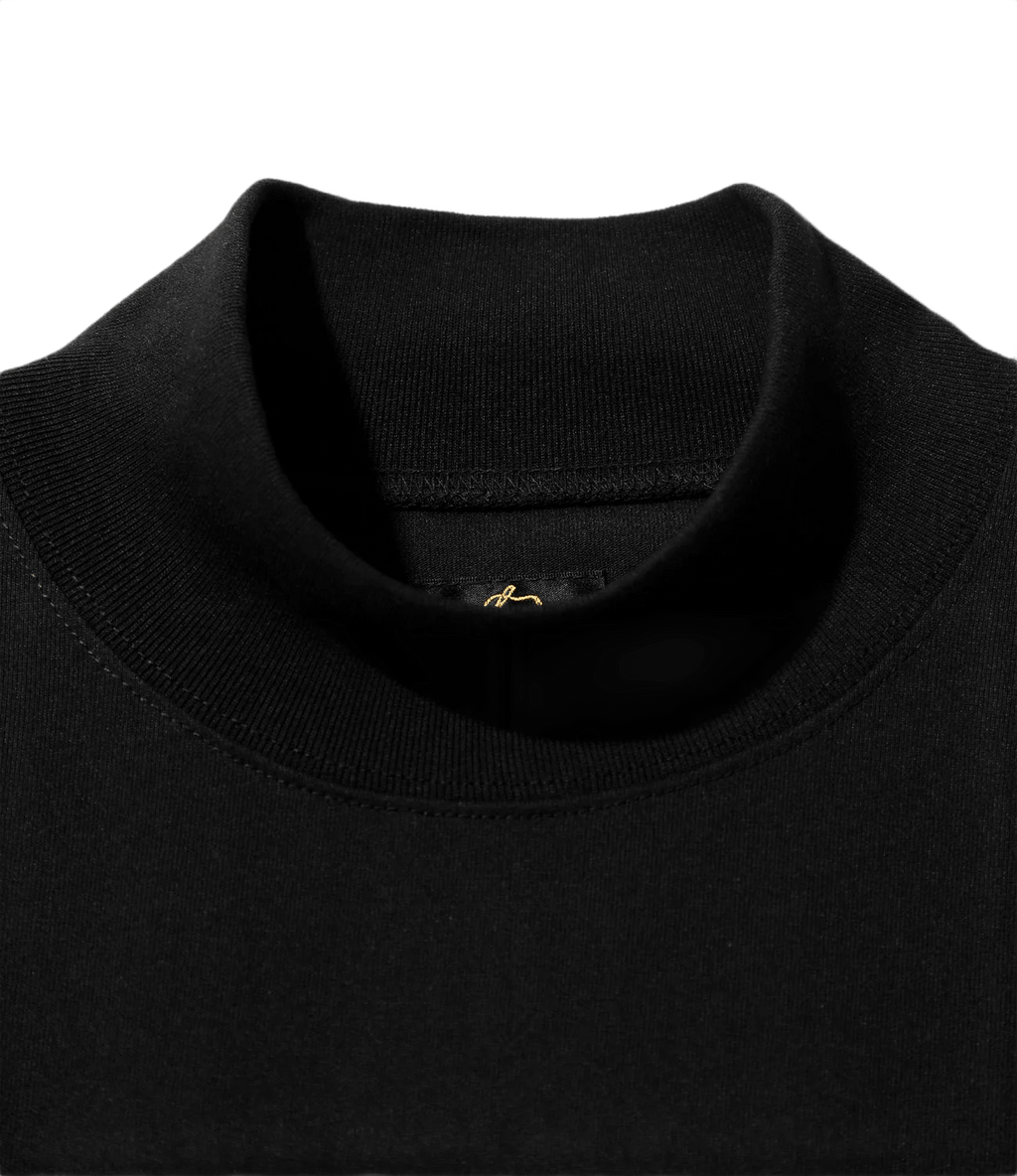 Needles Mock Neck T-shirt Short Sleeves - Black - Needles Official Store | Track Pants Jackets and Collections