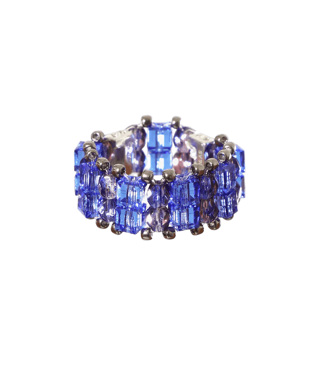 Needles x Tie A Knot - Crystal Beads Double Row Ring - Blue x Purple - Needles Official Store | Track Pants Jackets and Collections