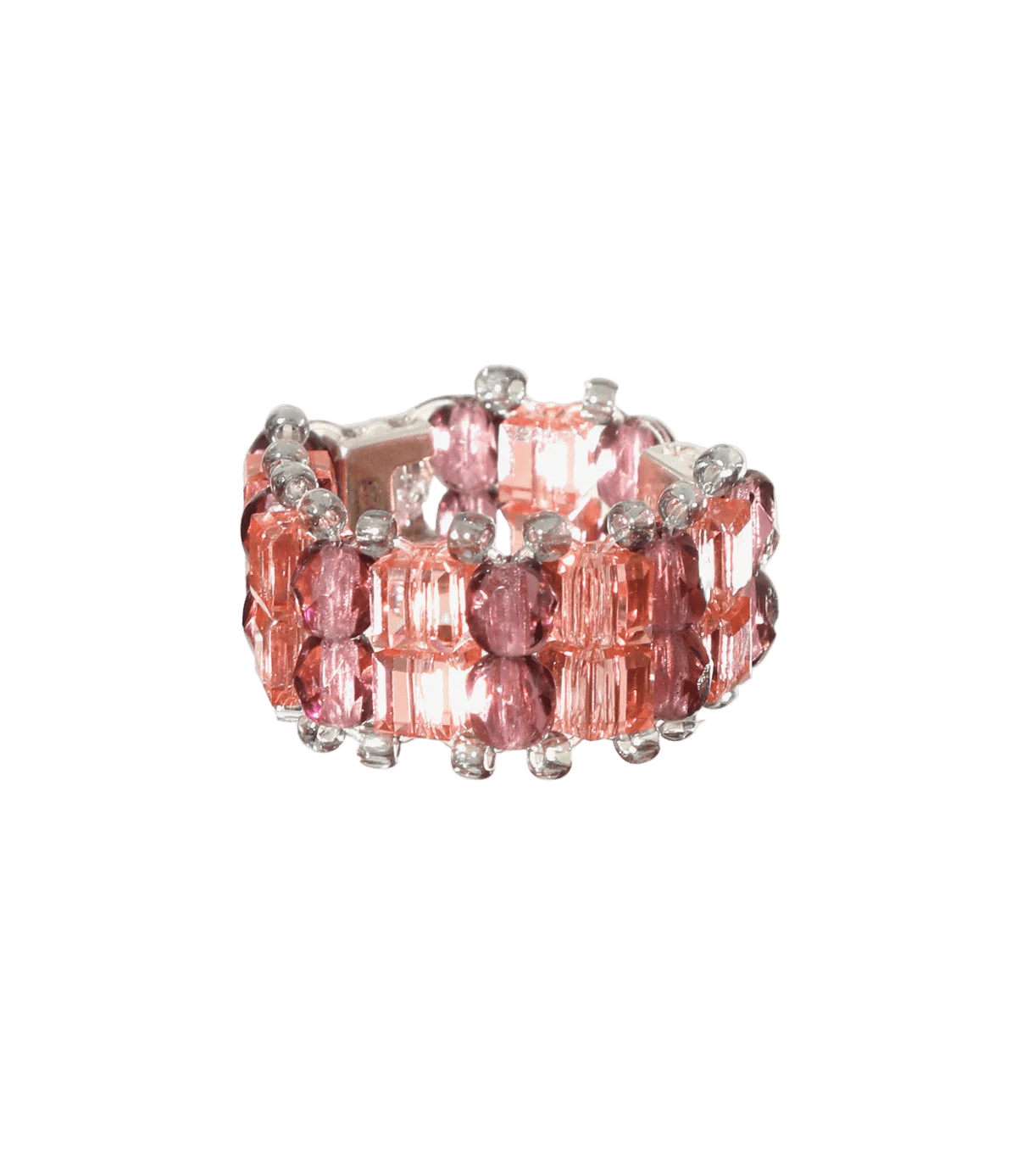 Needles x Tie A Knot - Crystal Beads Double Row Ring - Pink x Purple - Needles Official Store | Track Pants Jackets and Collections