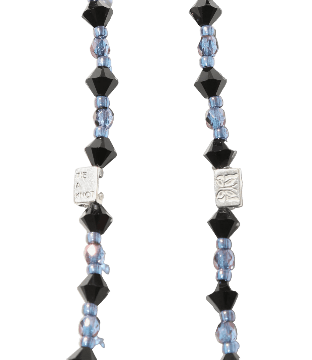 Needles x Tie A Knot - Crystal Beads Long Necklace - Black x Purple - Needles Official Store | Track Pants Jackets and Collections