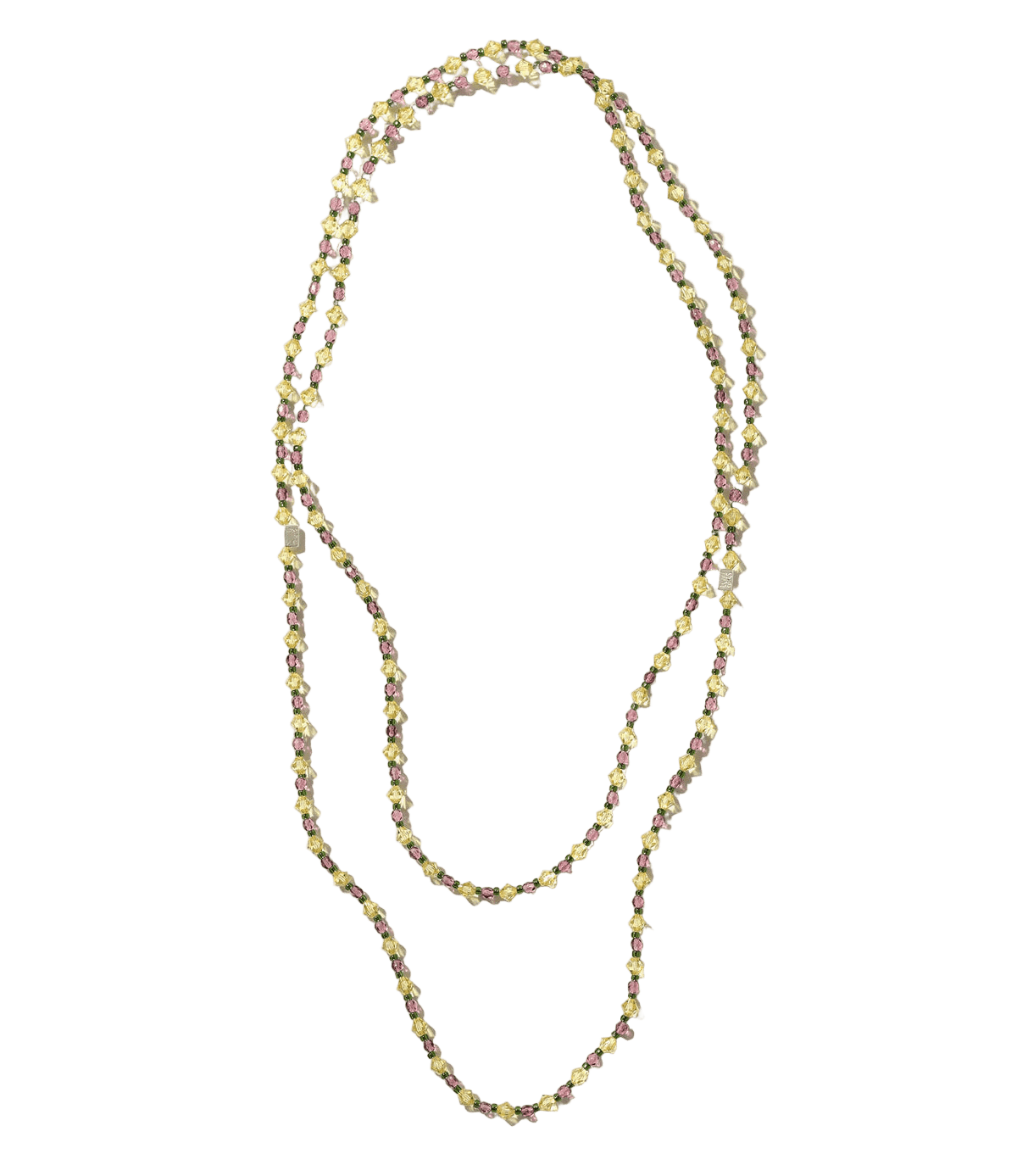 Needles x Tie A Knot - Crystal Beads Long Necklace - Yellow x Purple - Needles Official Store | Track Pants Jackets and Collections