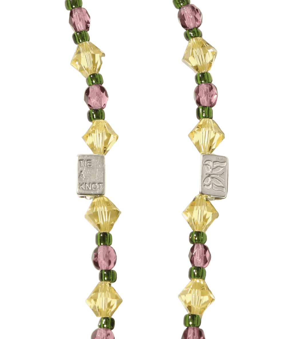 Needles x Tie A Knot - Crystal Beads Long Necklace - Yellow x Purple - Needles Official Store | Track Pants Jackets and Collections