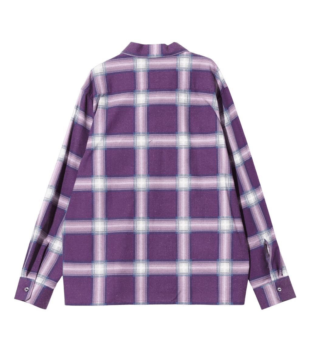 One - Up Shirt - Purple - Printed Flannel / Plaid - Needles Official Store | Track Pants Jackets and Collections