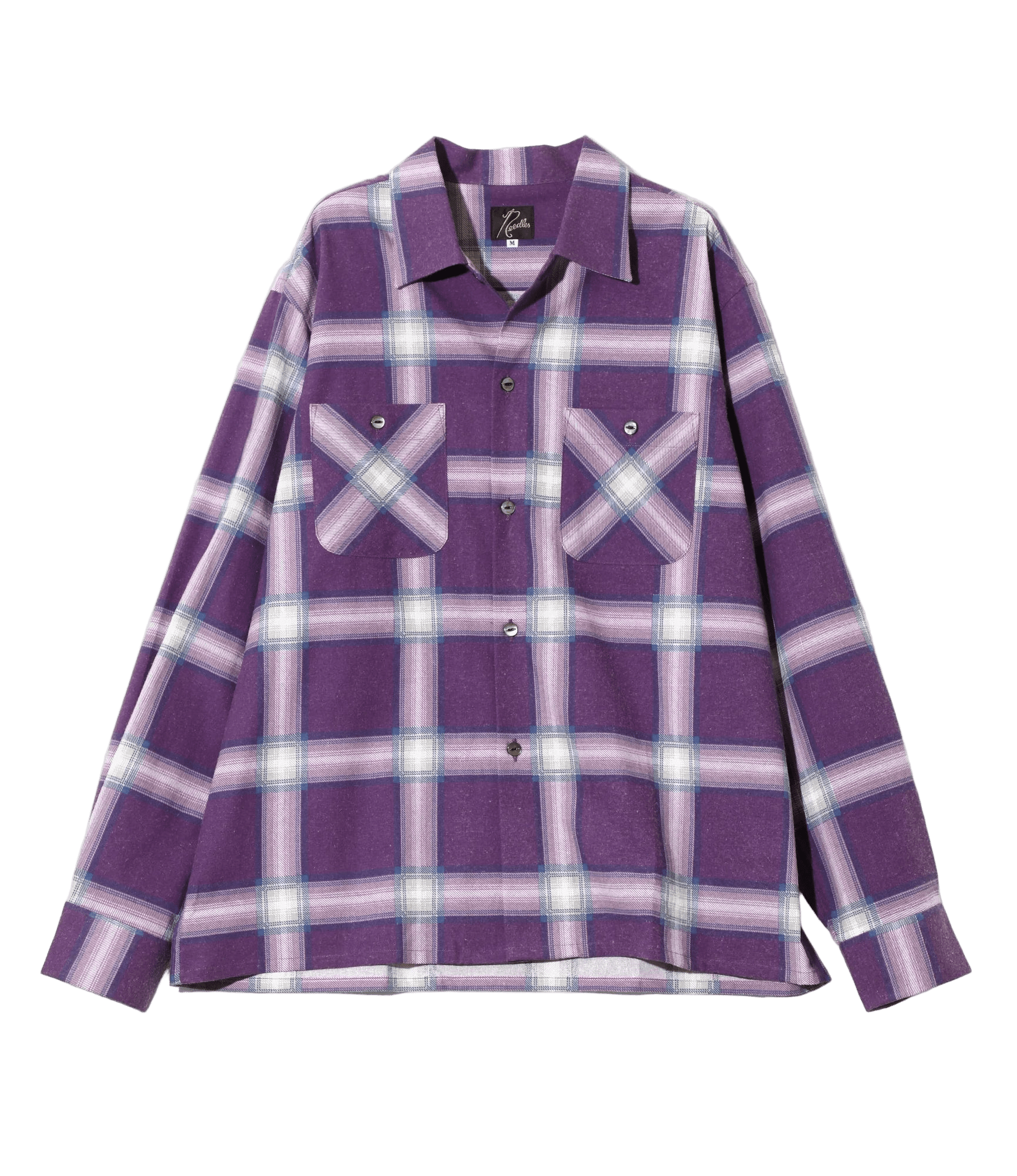 One - Up Shirt - Purple - Printed Flannel / Plaid - Needles Official Store | Track Pants Jackets and Collections