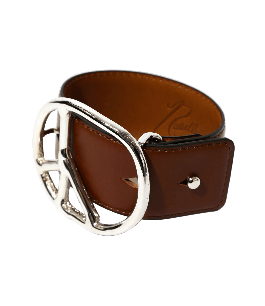 Peace Buckle Bracelet - Brown - Steer Lthr - Needles Official Store | Track Pants Jackets and Collections