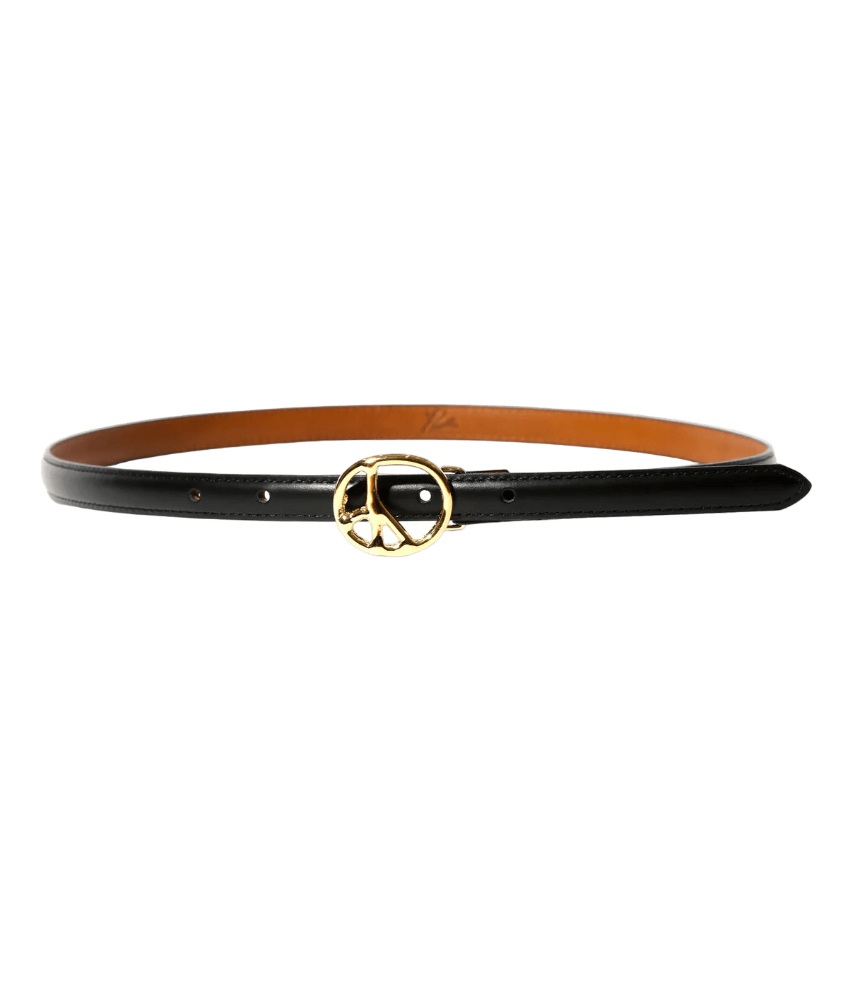 Peace Buckle Narrow Belt - Black - Steer Lthr - Needles Official Store | Track Pants Jackets and Collections