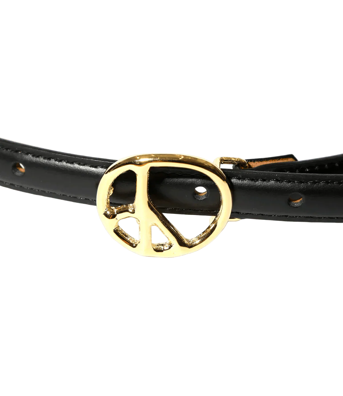 Peace Buckle Narrow Belt - Black - Steer Lthr - Needles Official Store | Track Pants Jackets and Collections