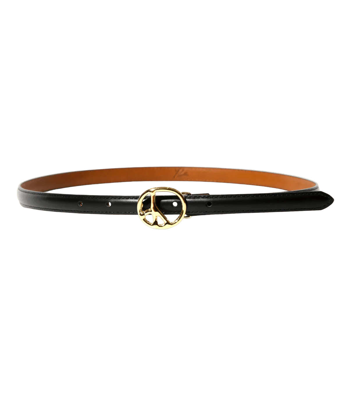 Peace Buckle Narrow Belt - Black - Steer Lthr - Needles Official Store | Track Pants Jackets and Collections