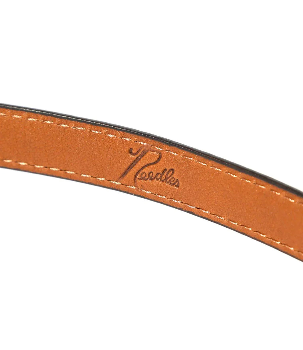 Peace Buckle Narrow Belt - Brown - Steer Lthr - Needles Official Store | Track Pants Jackets and Collections