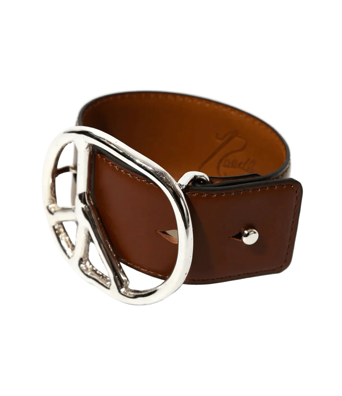 Peace Buckle Narrow Bracelet - Brown - Steer Lthr - Needles Official Store | Track Pants Jackets and Collections