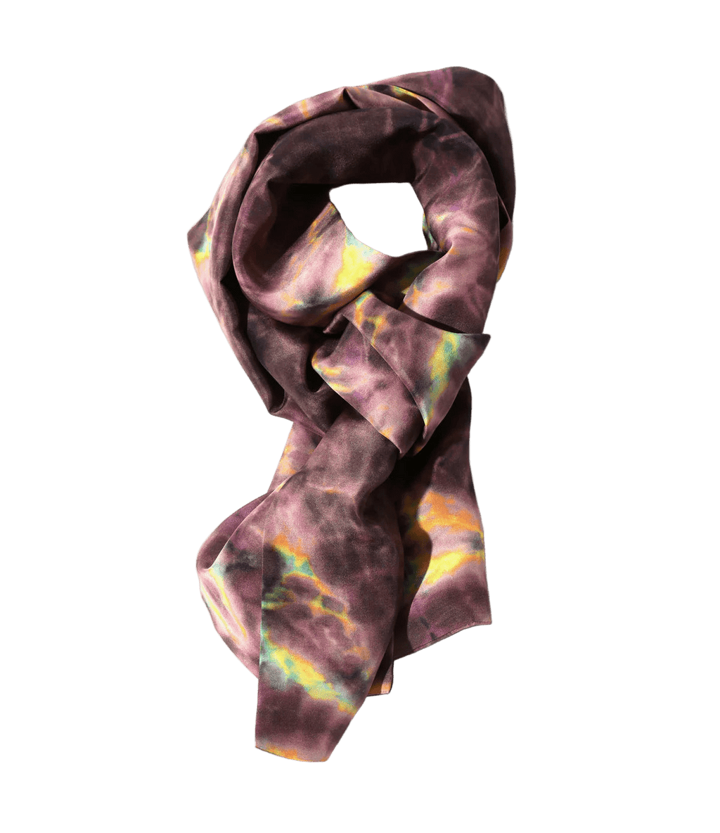 Scarf - Purple - Printed Silk Crepe - Needles Official Store | Track Pants Jackets and Collections