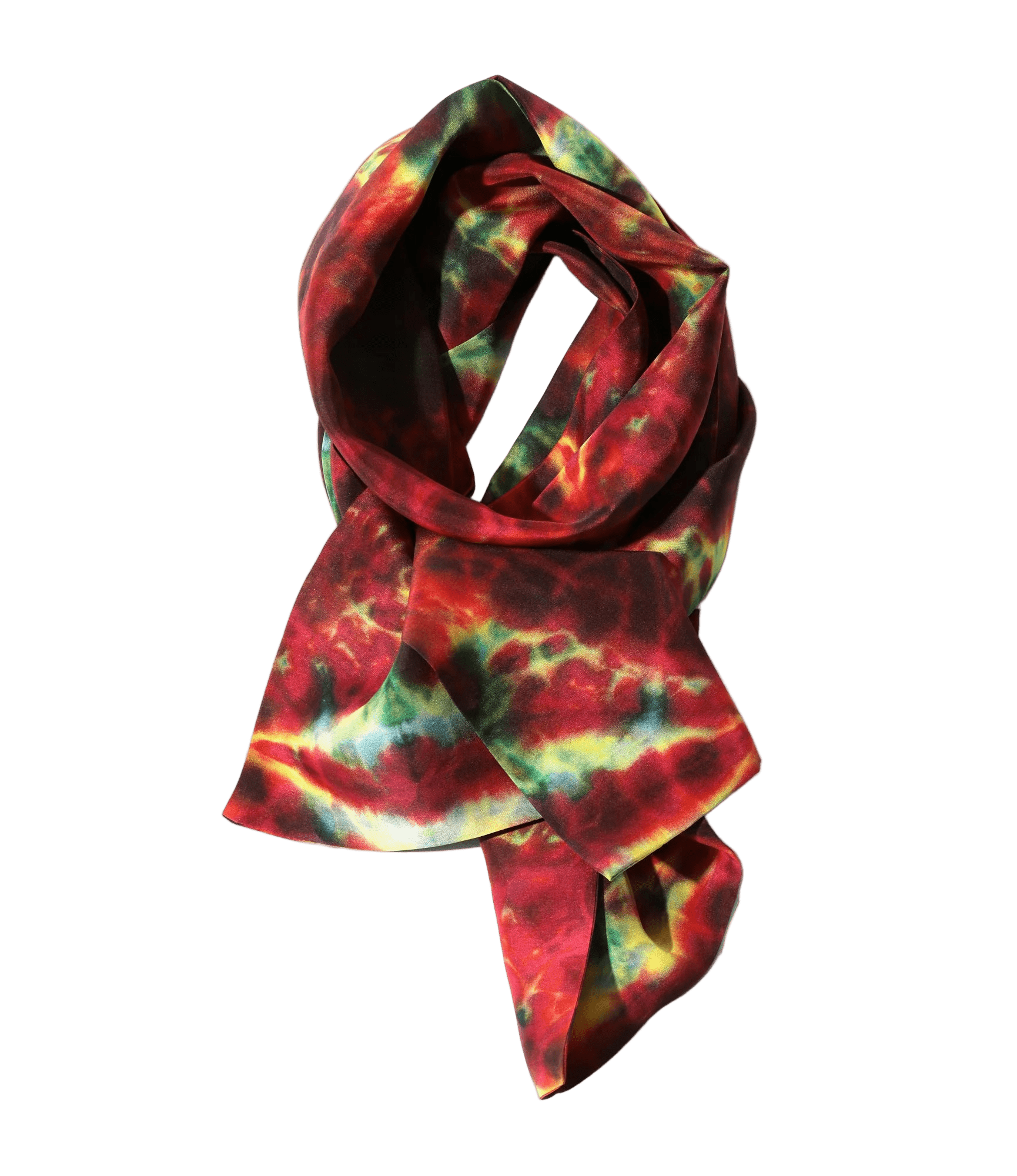 Scarf - Red - Printed Silk Crepe - Needles Official Store | Track Pants Jackets and Collections