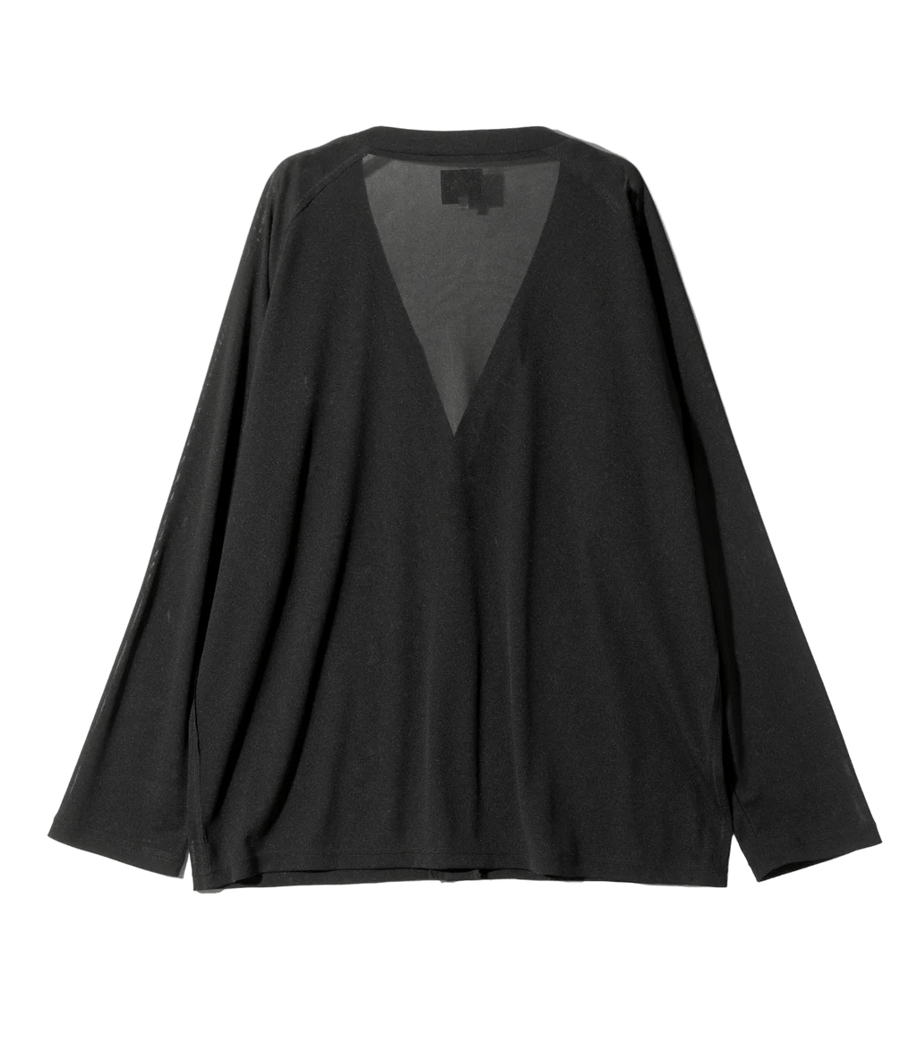 V Neck Cardigan - Black - Poly Mesh - Needles Official Store | Track Pants Jackets and Collections