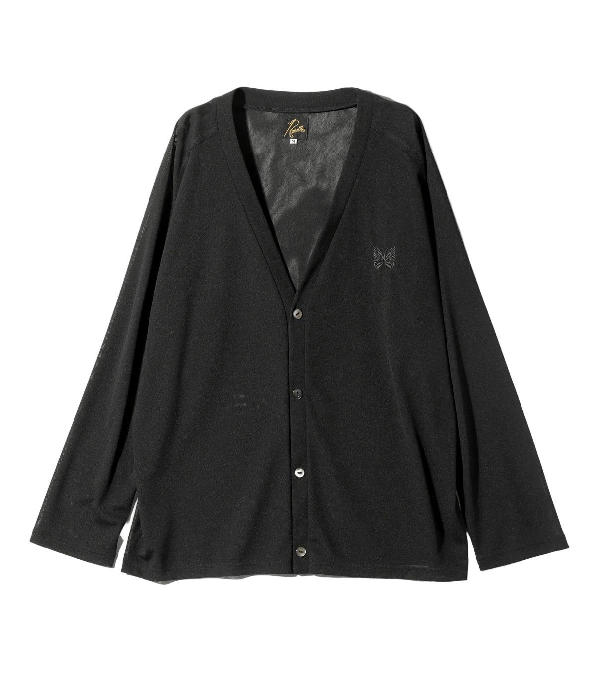 V Neck Cardigan - Black - Poly Mesh - Needles Official Store | Track Pants Jackets and Collections