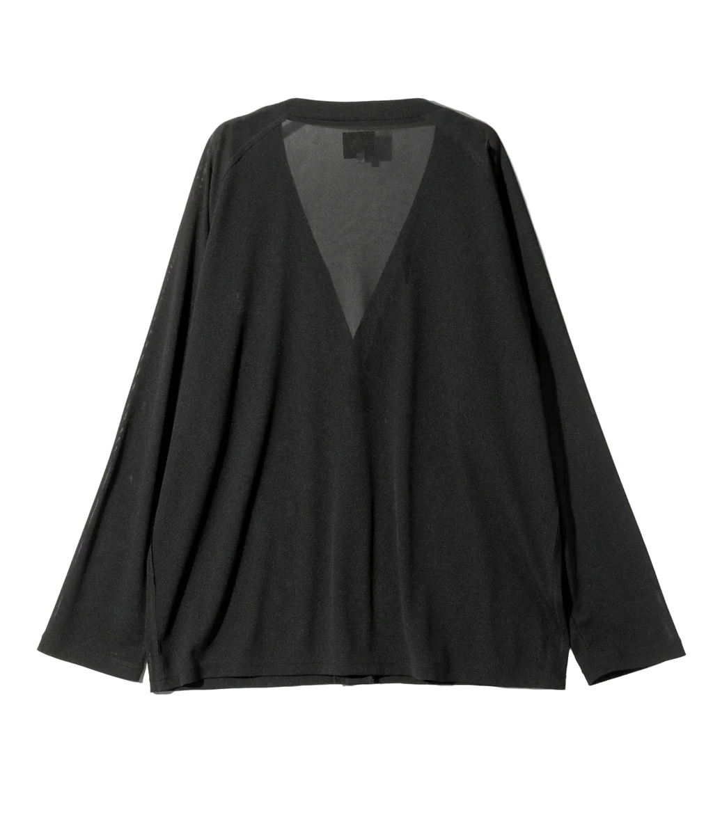 V Neck Cardigan - Black - Poly Mesh - Needles Official Store | Track Pants Jackets and Collections